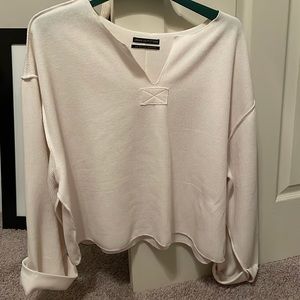 Cream long sleeve sweater